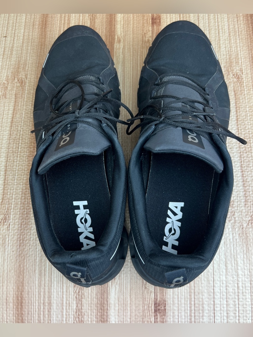 On Cloud 6 Waterproof Running Shoes Sneakers Black Mens Size 14 Preowned - Picture 6 of 10